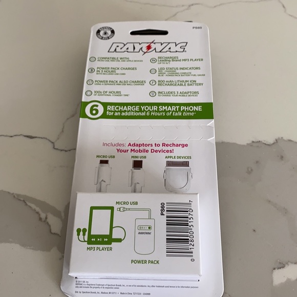 🍎FREE with purchase🍎Rayovac Rechargeable Power-pack - New - Picture 2 of 7